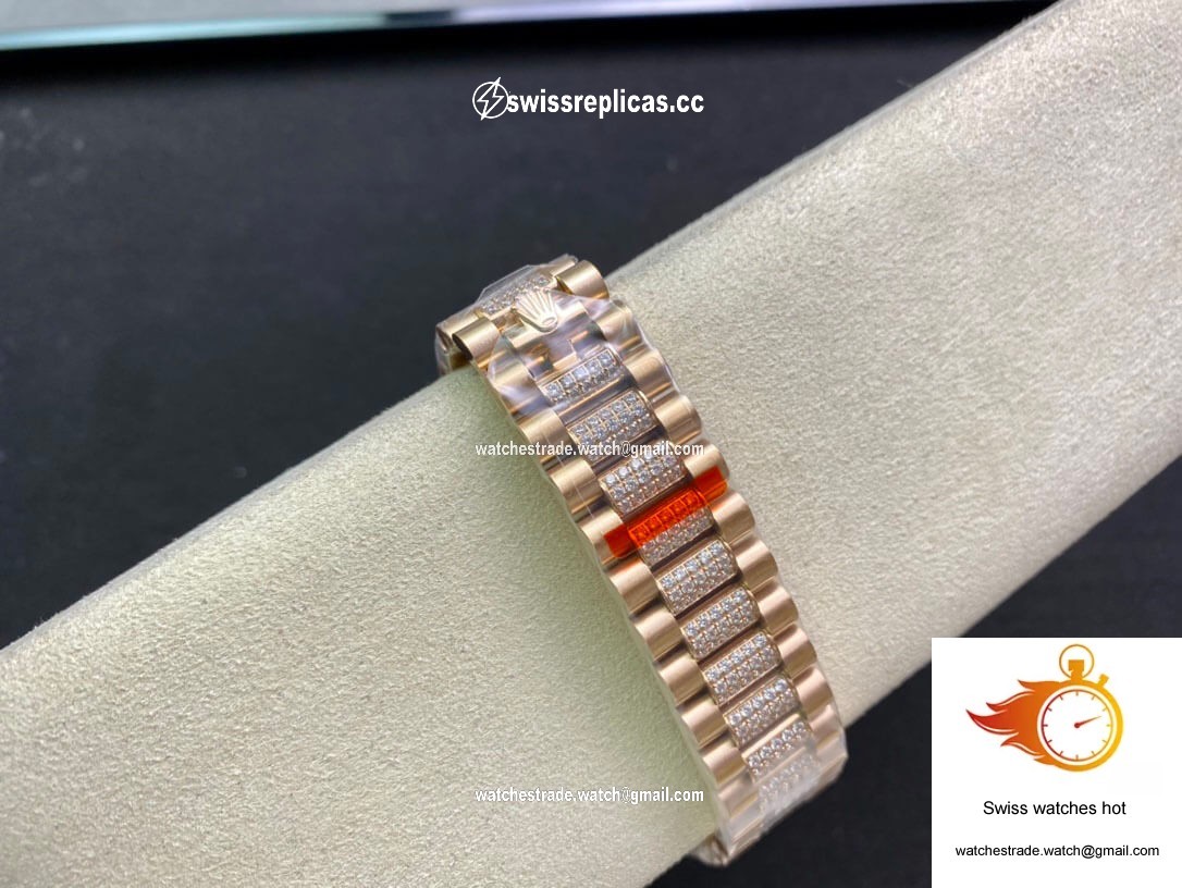 Rolex Day Date M128345RBR-0020 EW Factory Rose Gold 9
