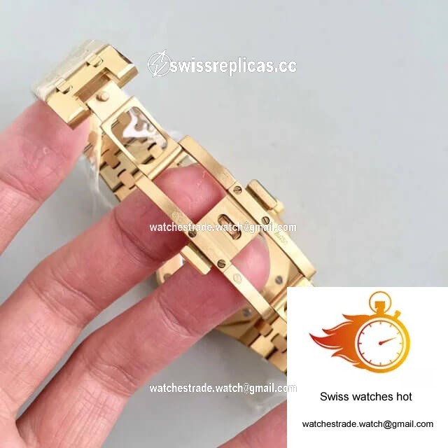 Audemars Piguet Royal Oak 15400OR JF Factory Yellow Gold Blue Dial 9
