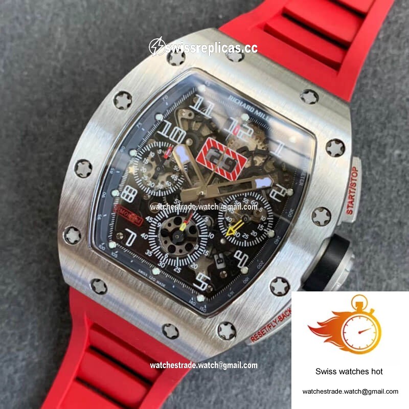 Richard Mille RM011 KV Factory Red Rubber Strap 9