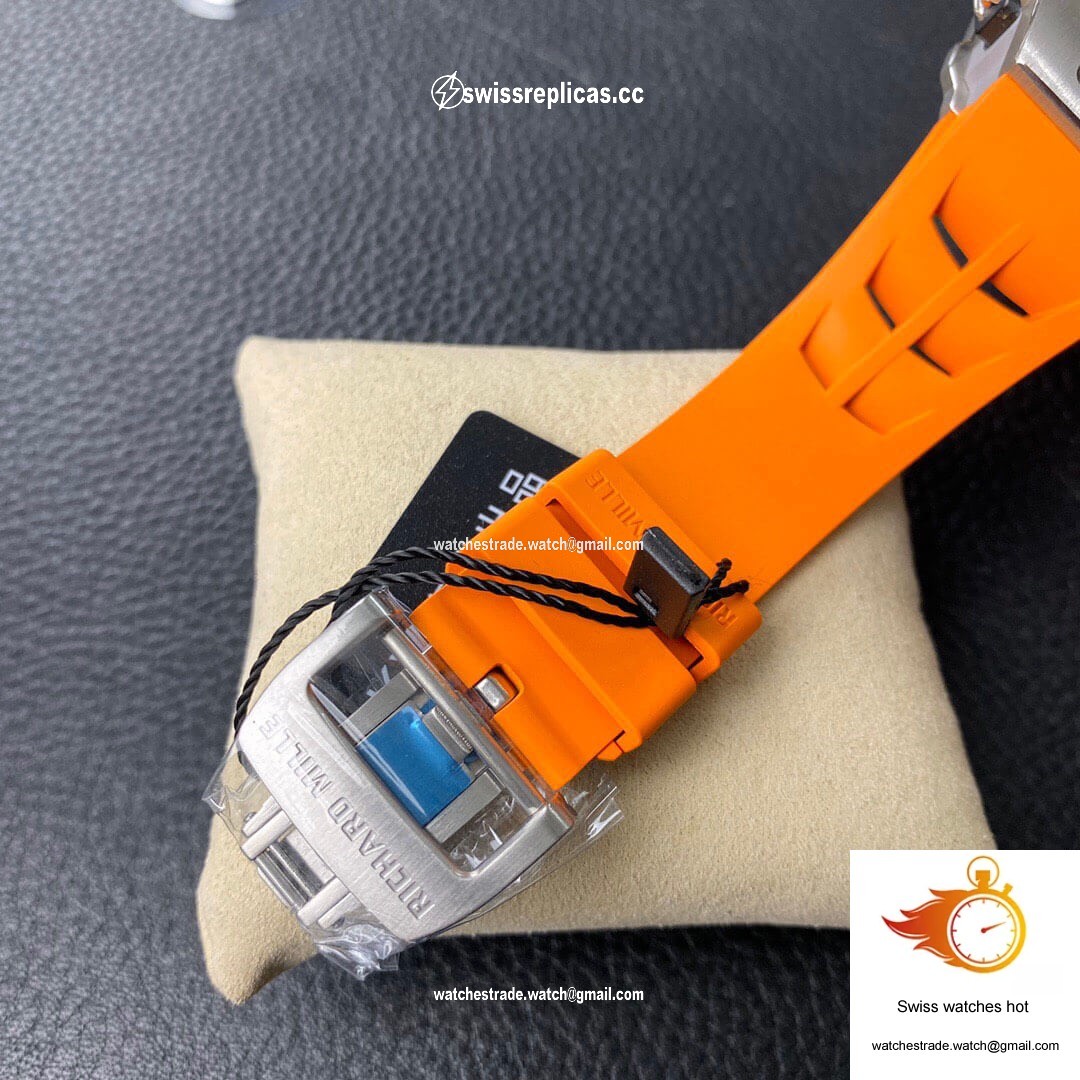 Richard Mille RM11-03 KV Factory Orange Rubber Strap 9