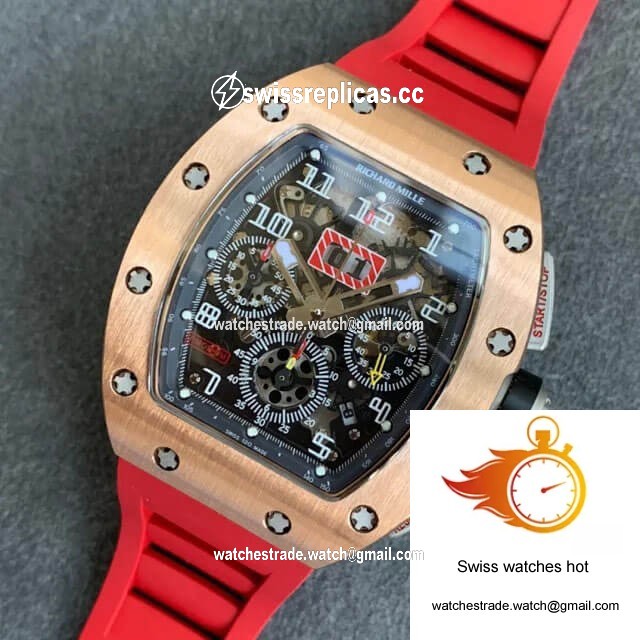 Richard Mille RM011 KV Factory Titanium Case Red Strap 9