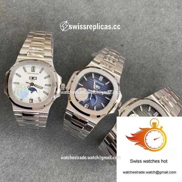 Patek Philippe Nautilus 5726/1A-014 Moonphase GR Factory Stainless Steel Strap 9