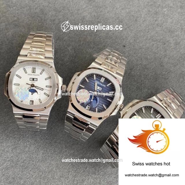 Patek Philippe Nautilus 5726/1A-001 Moonphase GR Factory Stainless Steel Strap 9
