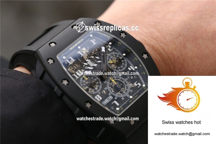 Richard Mille RM-011 KV Factory Carbon Fiber Black Strap 9