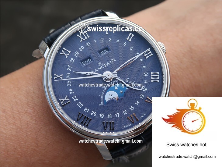 Blancpain Villeret 6654-1529-55B OM Factory V2 Blue Dial 9