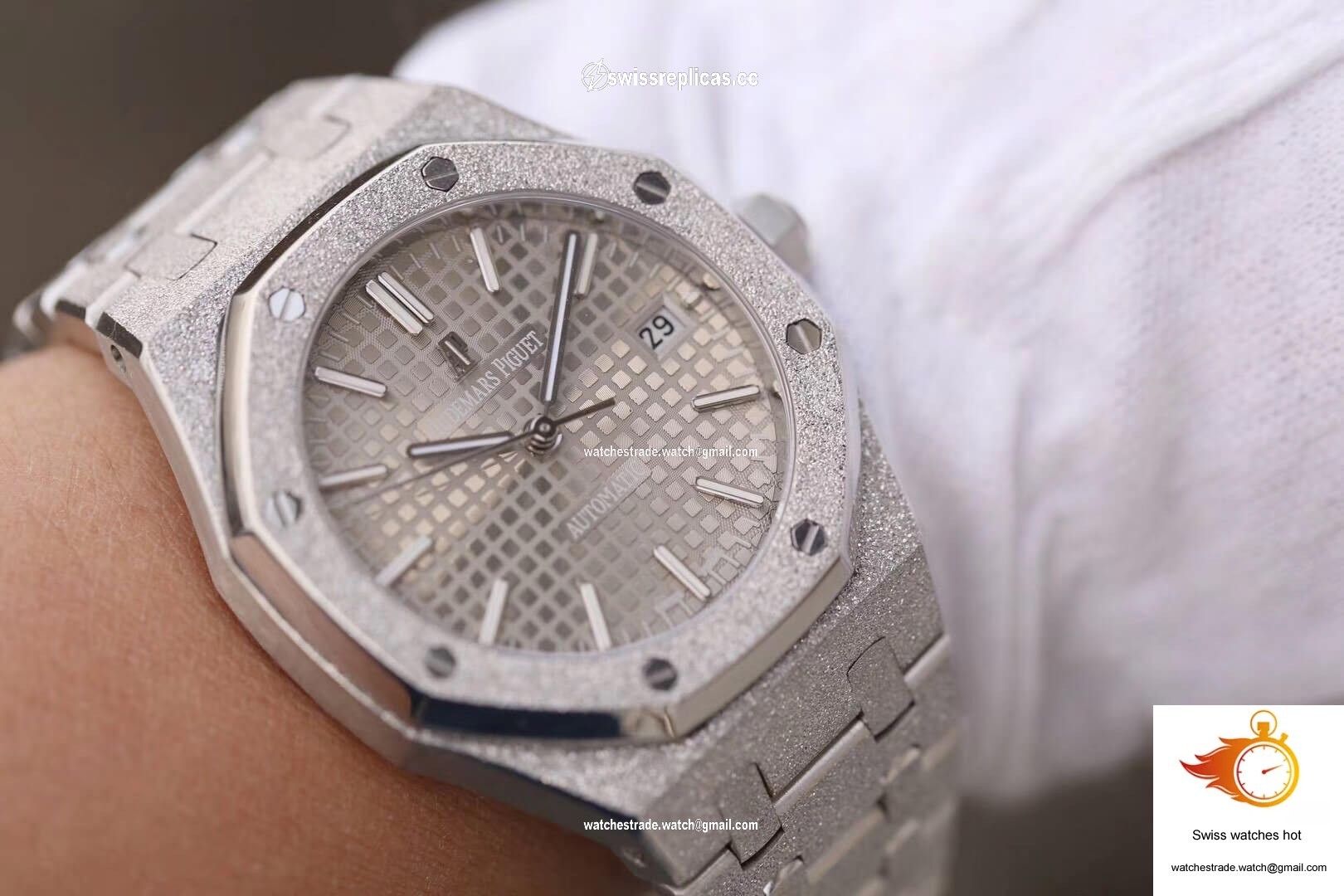 Audemars Piguet Royal Oak 15454BC.GG.1259BC.01 JH Factory Rhodium Dial 9