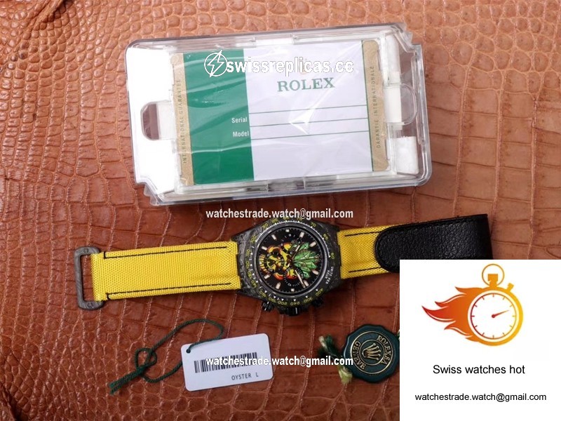 Rolex Daytona Cosmos Chronograph Carbon Fiber Edition Color Skull Dial 9