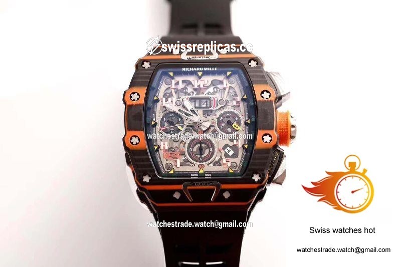 Richard Mille RM011-03 McLaren Automatic Flyback Chronograph KV Factory Skeleton Dial 9