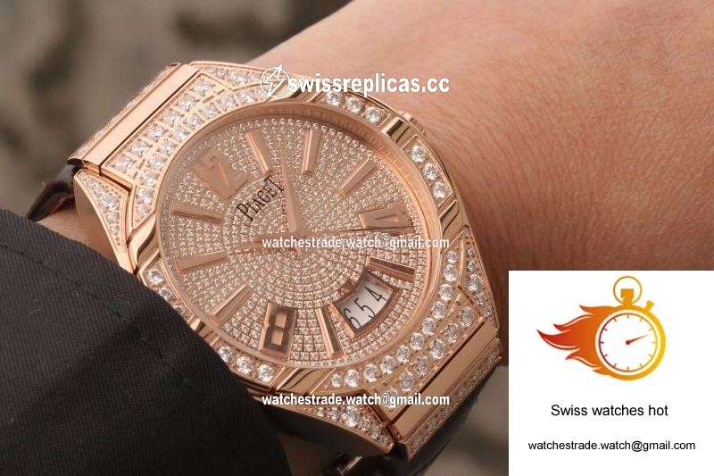 Piaget Polo MKS Factory Rose Gold Case Diamond Dial 9